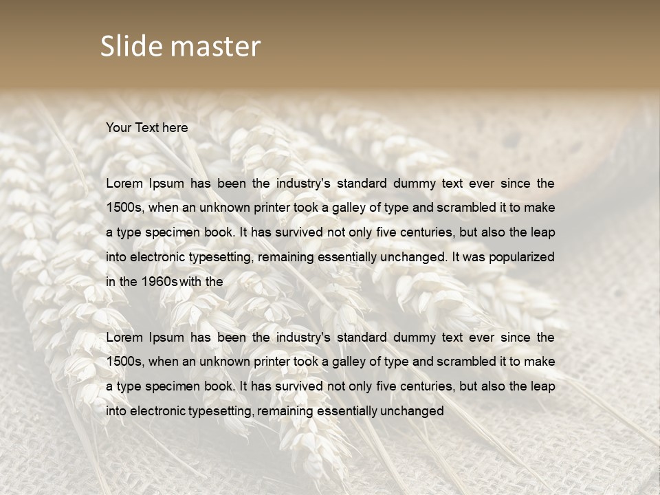 Brown Nutrition Bread PowerPoint Template