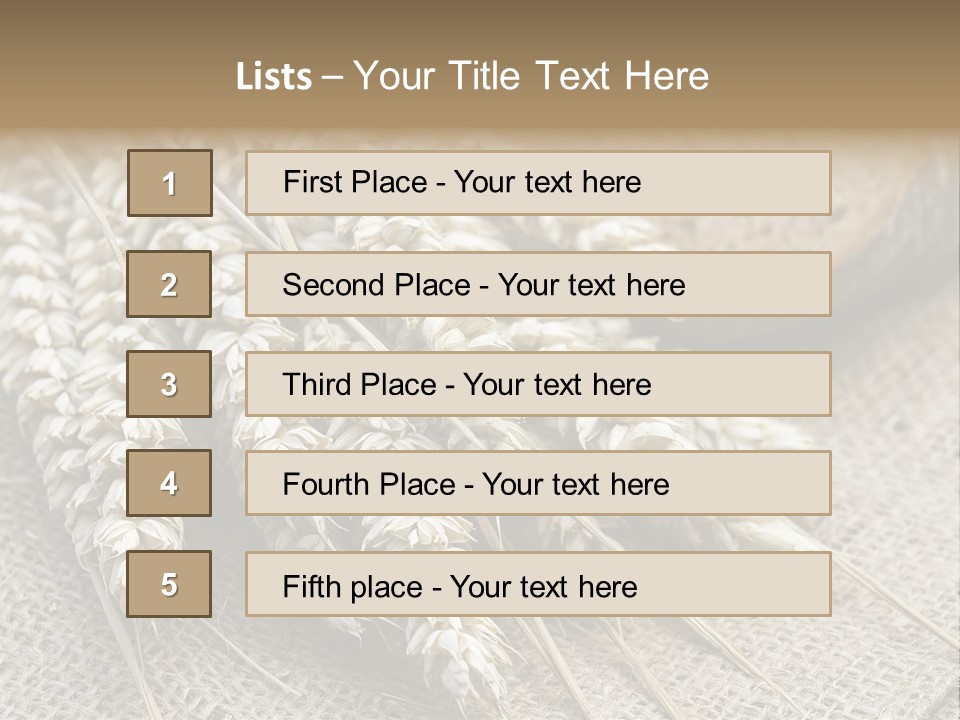 Brown Nutrition Bread PowerPoint Template