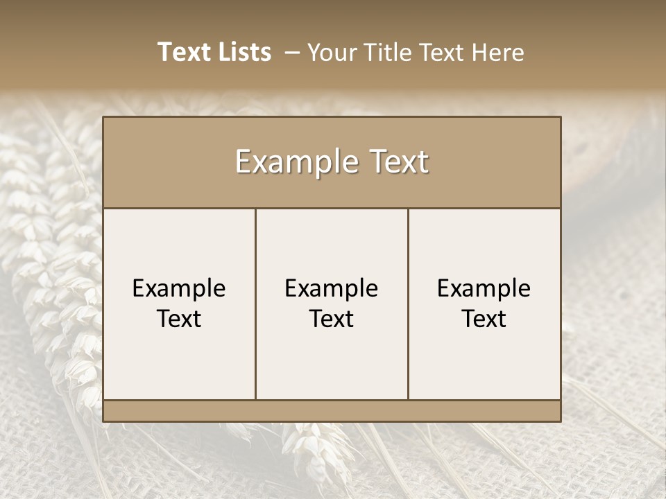 Brown Nutrition Bread PowerPoint Template