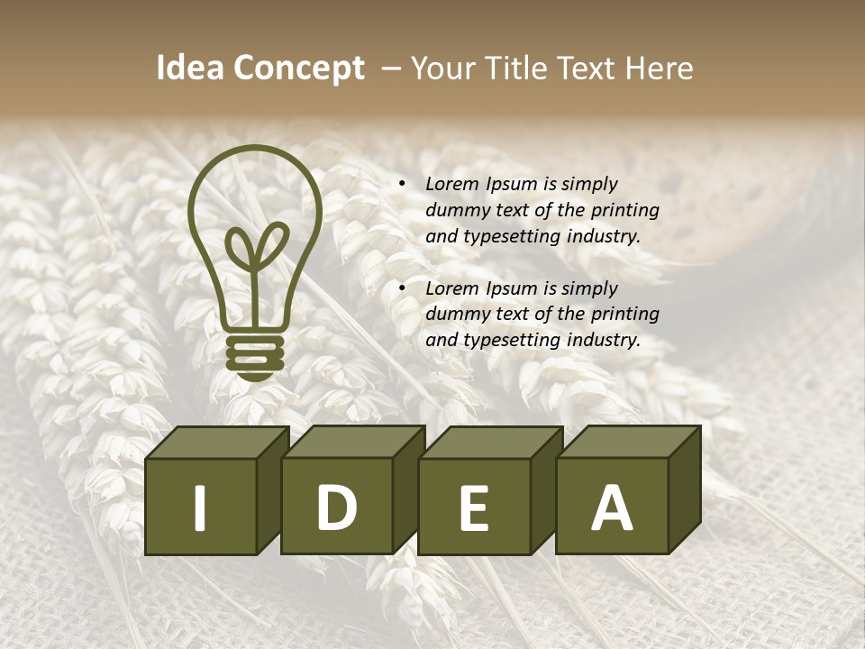 Brown Nutrition Bread PowerPoint Template