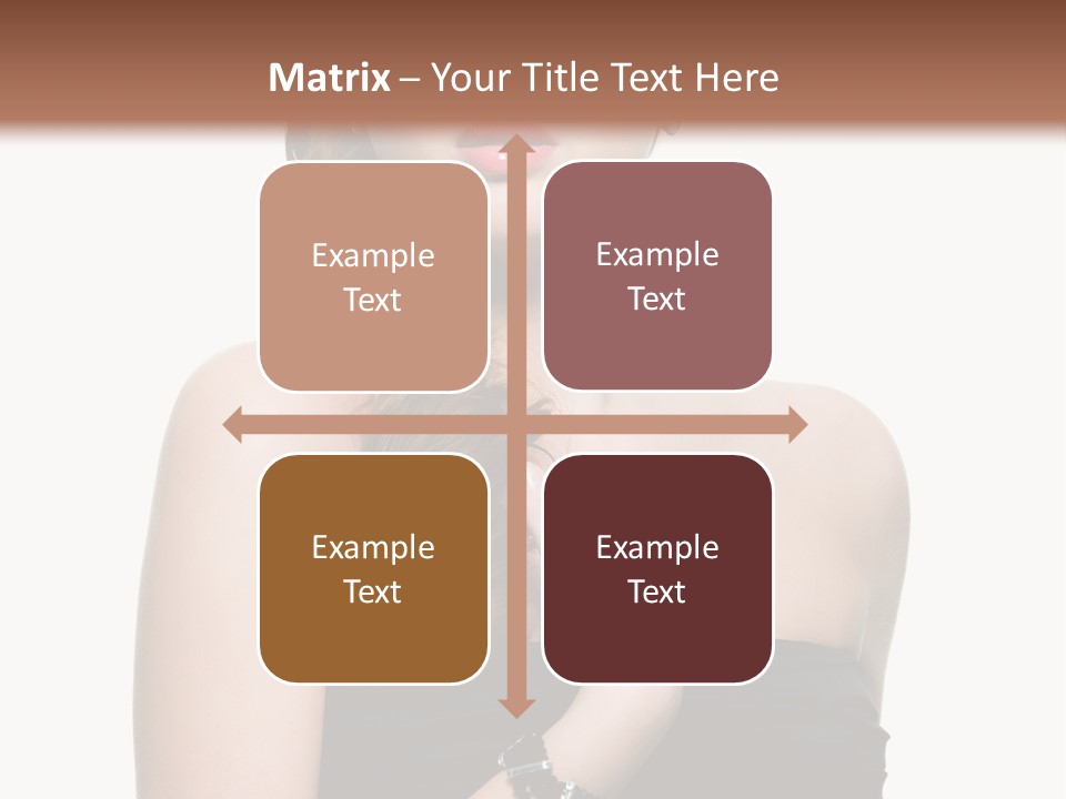 Beautiful Red Haired Woman PowerPoint Template