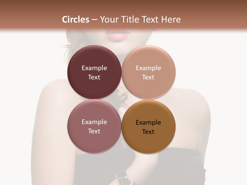 Beautiful Red Haired Woman PowerPoint Template