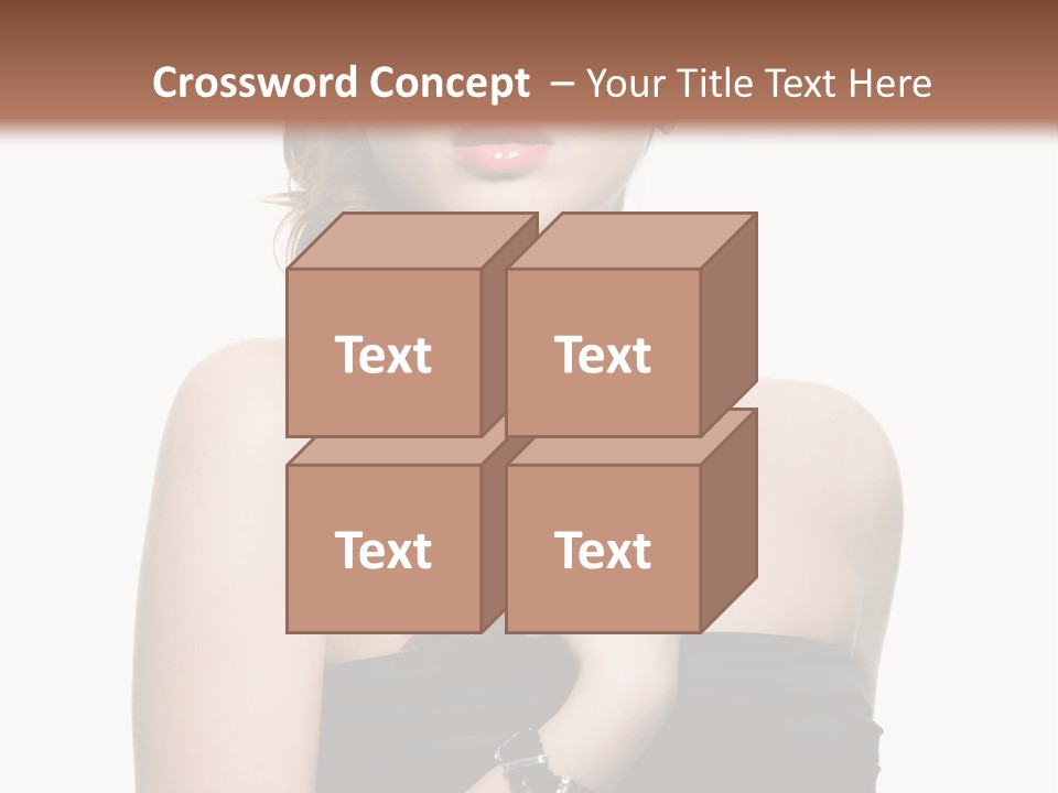 Beautiful Red Haired Woman PowerPoint Template