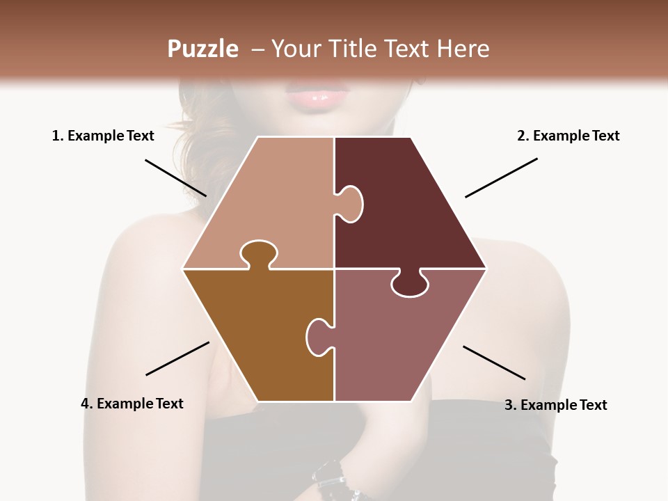 Beautiful Red Haired Woman PowerPoint Template