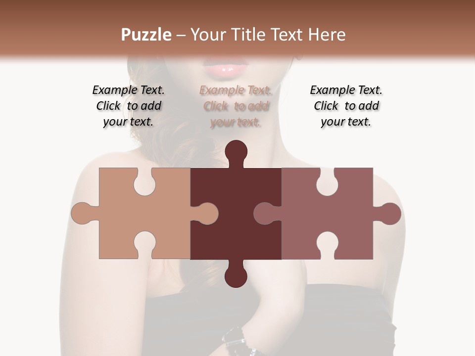 Beautiful Red Haired Woman PowerPoint Template