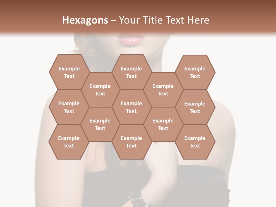 Beautiful Red Haired Woman PowerPoint Template