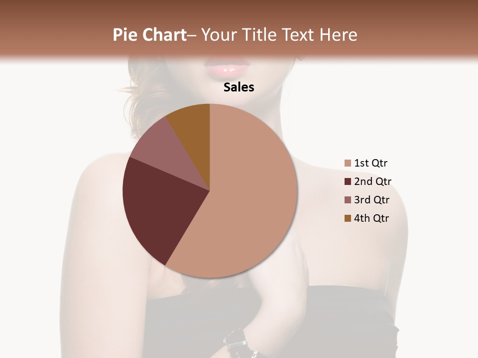 Beautiful Red Haired Woman PowerPoint Template