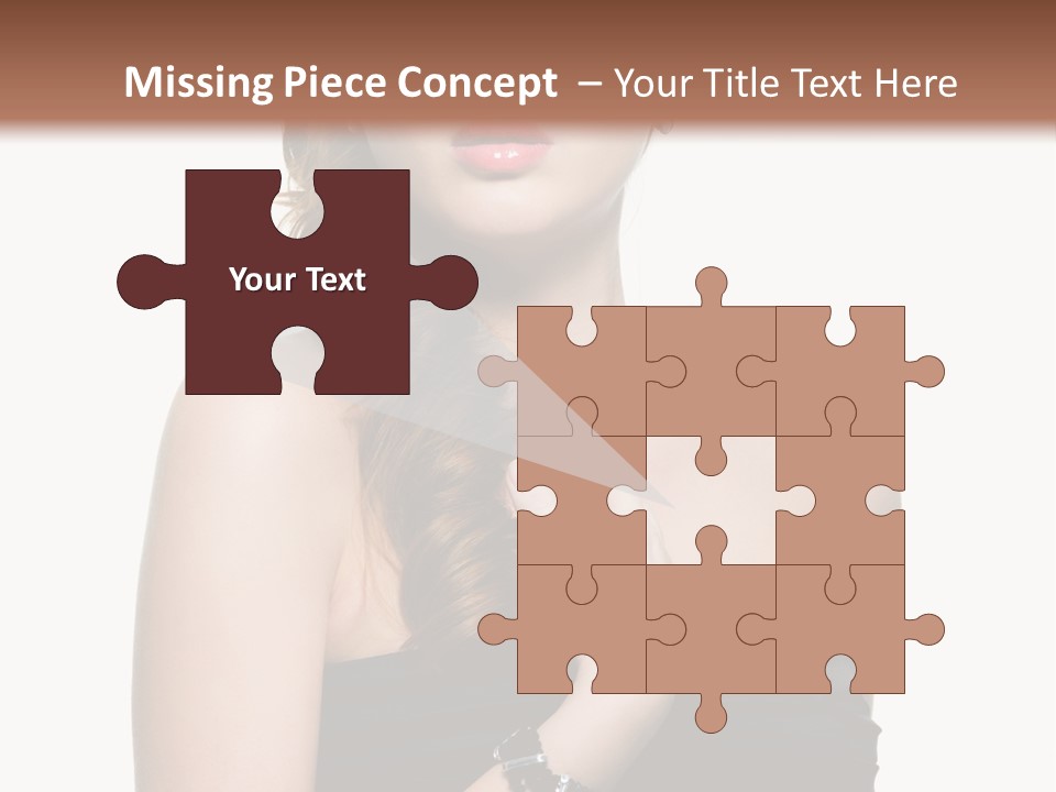 Beautiful Red Haired Woman PowerPoint Template