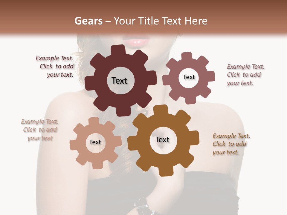 Beautiful Red Haired Woman PowerPoint Template