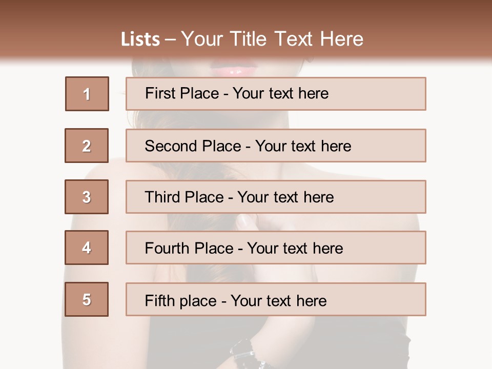 Beautiful Red Haired Woman PowerPoint Template