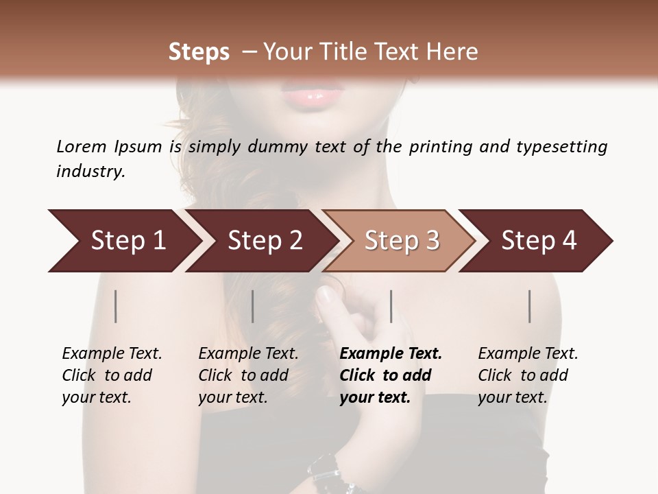 Beautiful Red Haired Woman PowerPoint Template