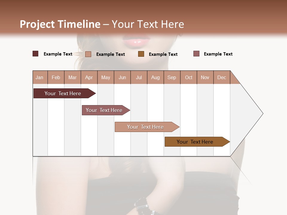 Beautiful Red Haired Woman PowerPoint Template