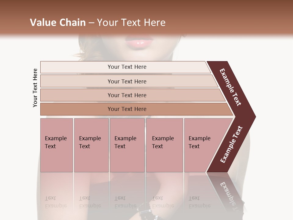 Beautiful Red Haired Woman PowerPoint Template