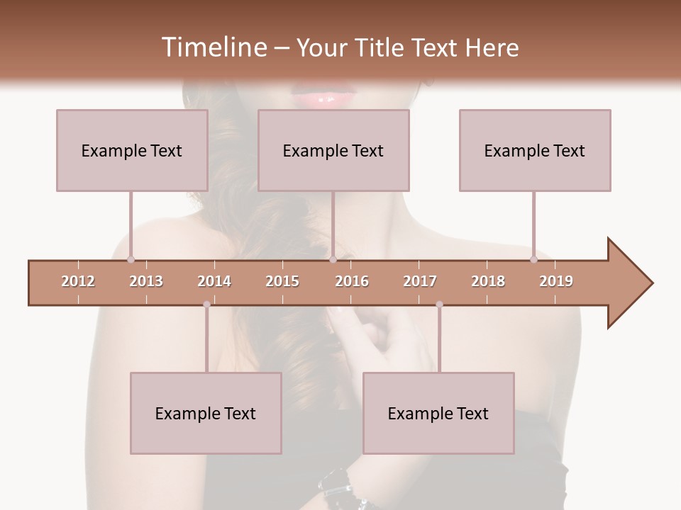 Beautiful Red Haired Woman PowerPoint Template