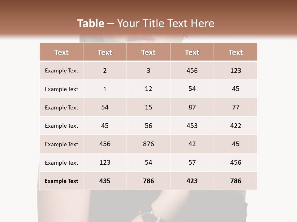 Beautiful Red Haired Woman PowerPoint Template