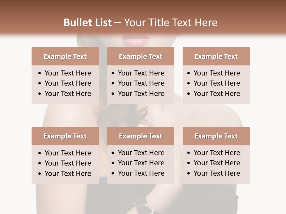 Beautiful Red Haired Woman PowerPoint Template