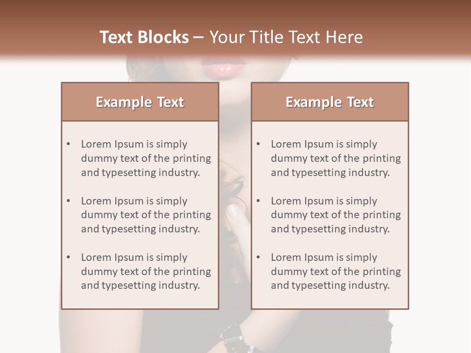 Beautiful Red Haired Woman PowerPoint Template