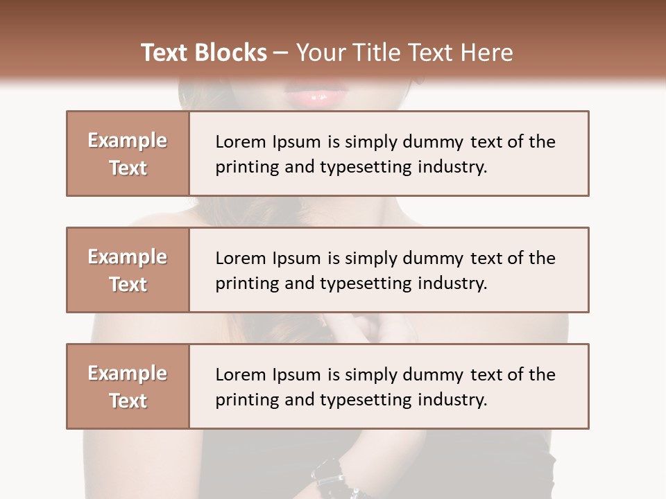 Beautiful Red Haired Woman PowerPoint Template