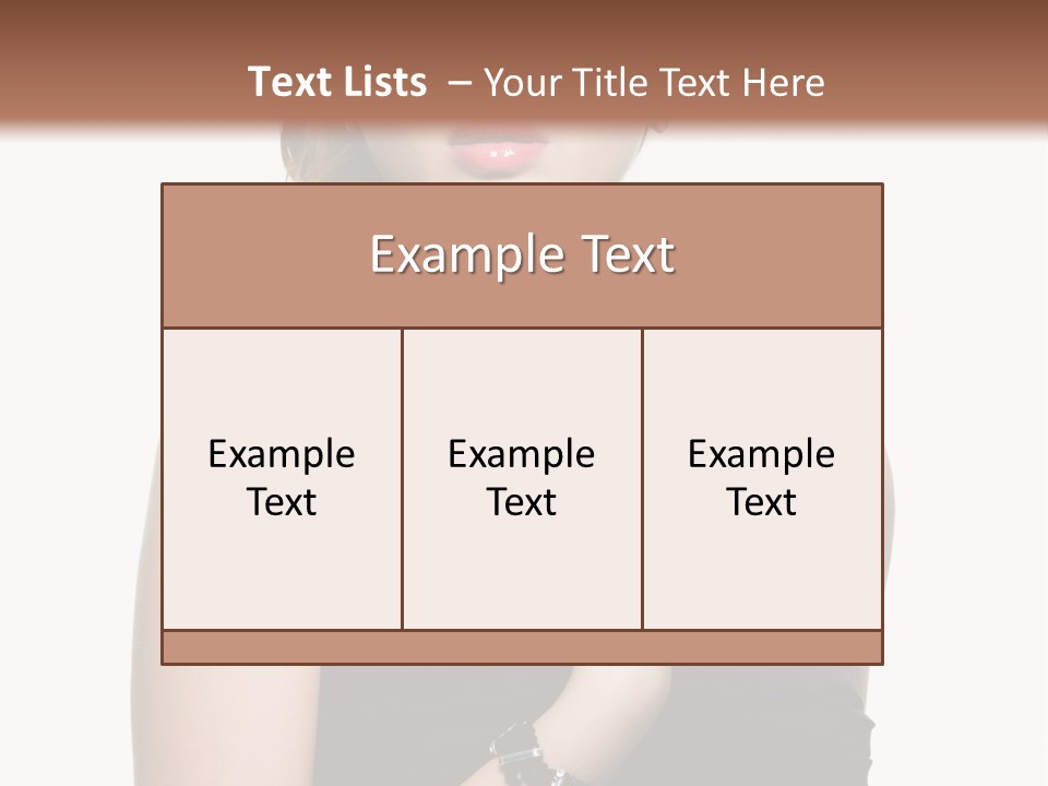 Beautiful Red Haired Woman PowerPoint Template