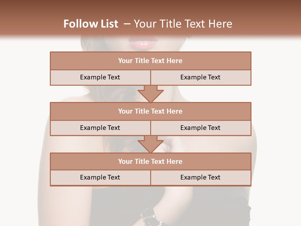 Beautiful Red Haired Woman PowerPoint Template