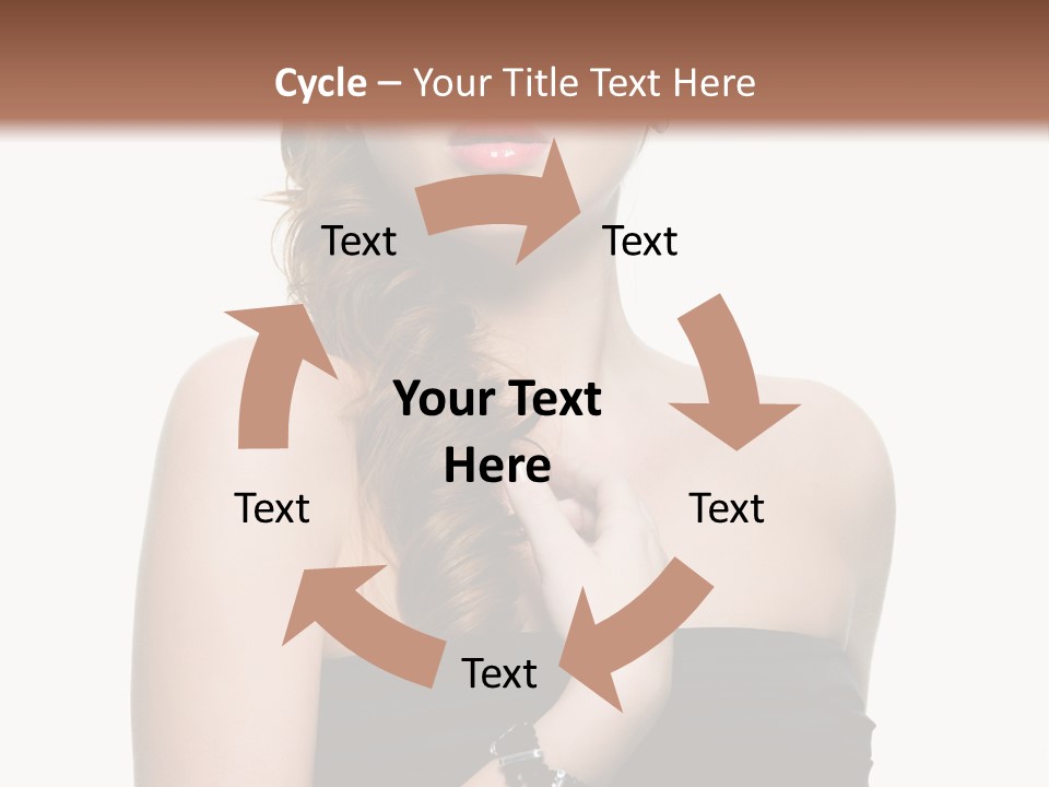 Beautiful Red Haired Woman PowerPoint Template