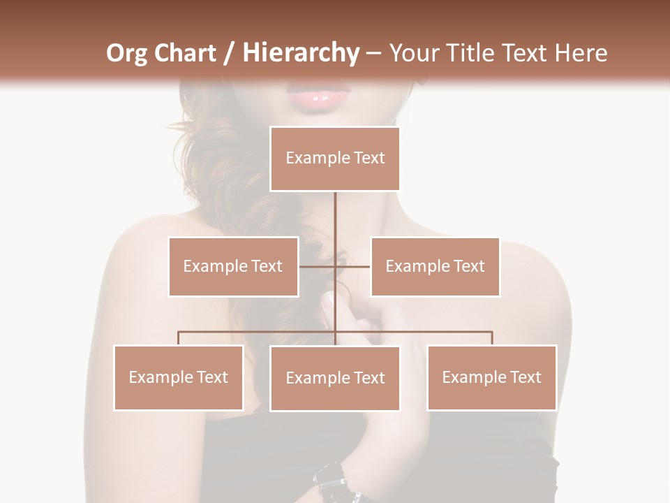 Beautiful Red Haired Woman PowerPoint Template