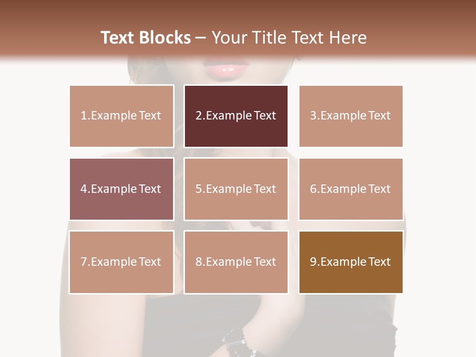 Beautiful Red Haired Woman PowerPoint Template