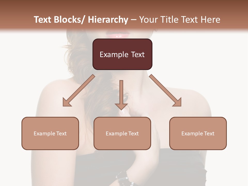 Beautiful Red Haired Woman PowerPoint Template