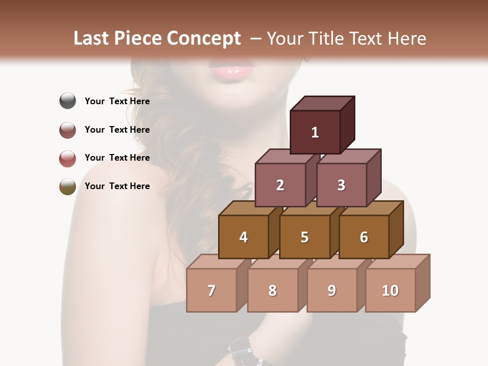 Beautiful Red Haired Woman PowerPoint Template