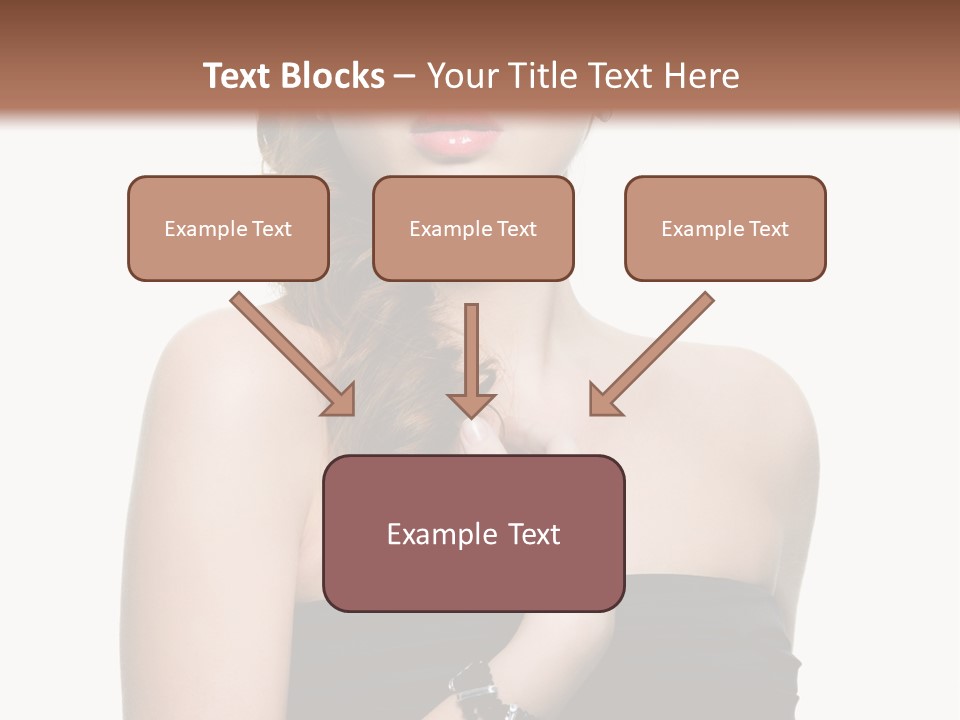 Beautiful Red Haired Woman PowerPoint Template