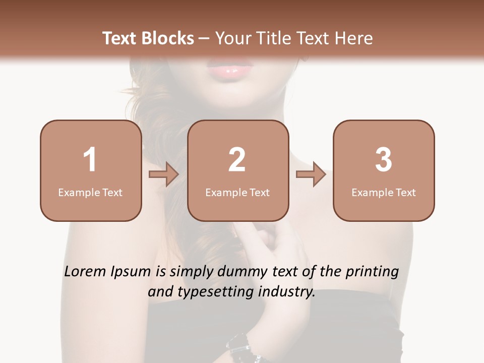 Beautiful Red Haired Woman PowerPoint Template