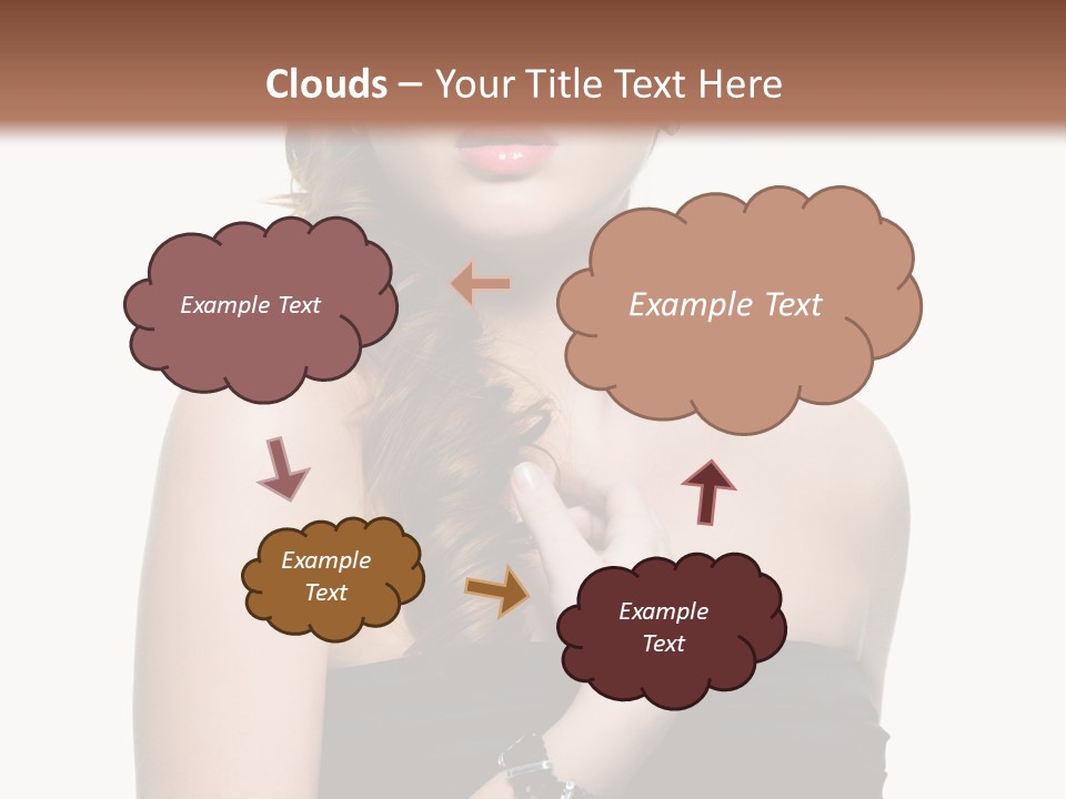 Beautiful Red Haired Woman PowerPoint Template