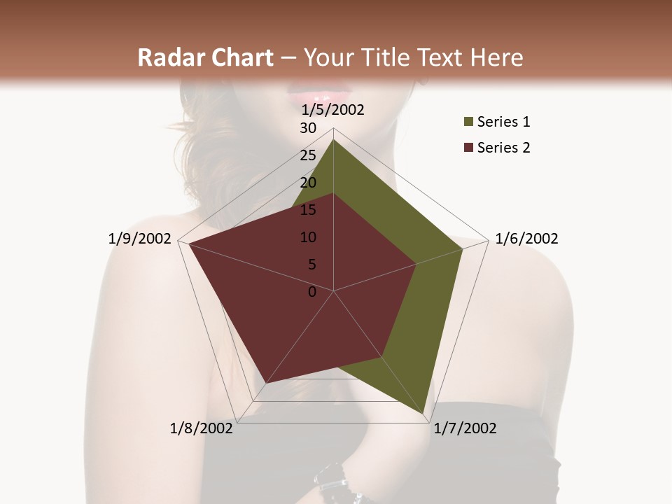 Beautiful Red Haired Woman PowerPoint Template