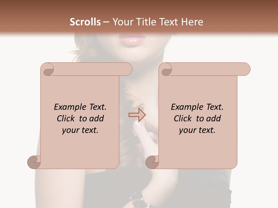 Beautiful Red Haired Woman PowerPoint Template