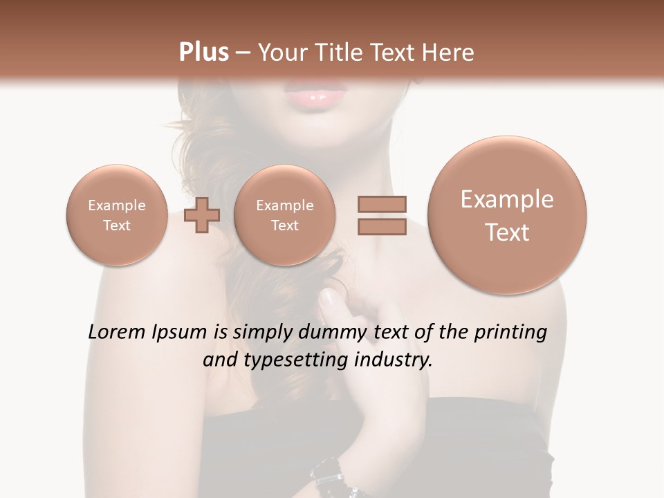 Beautiful Red Haired Woman PowerPoint Template