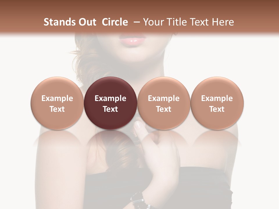 Beautiful Red Haired Woman PowerPoint Template