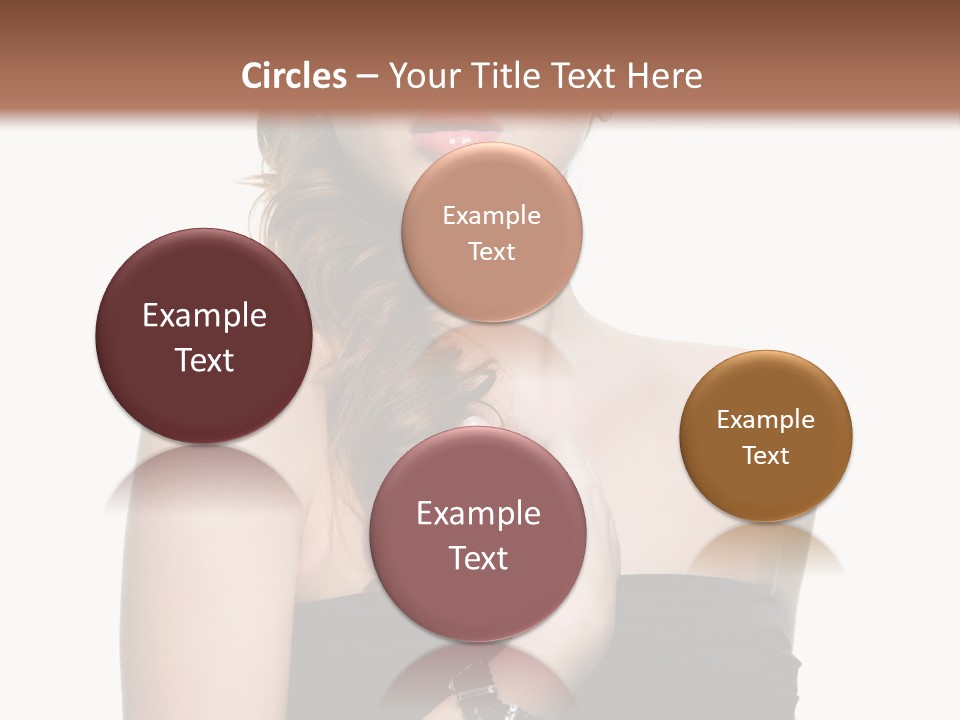 Beautiful Red Haired Woman PowerPoint Template