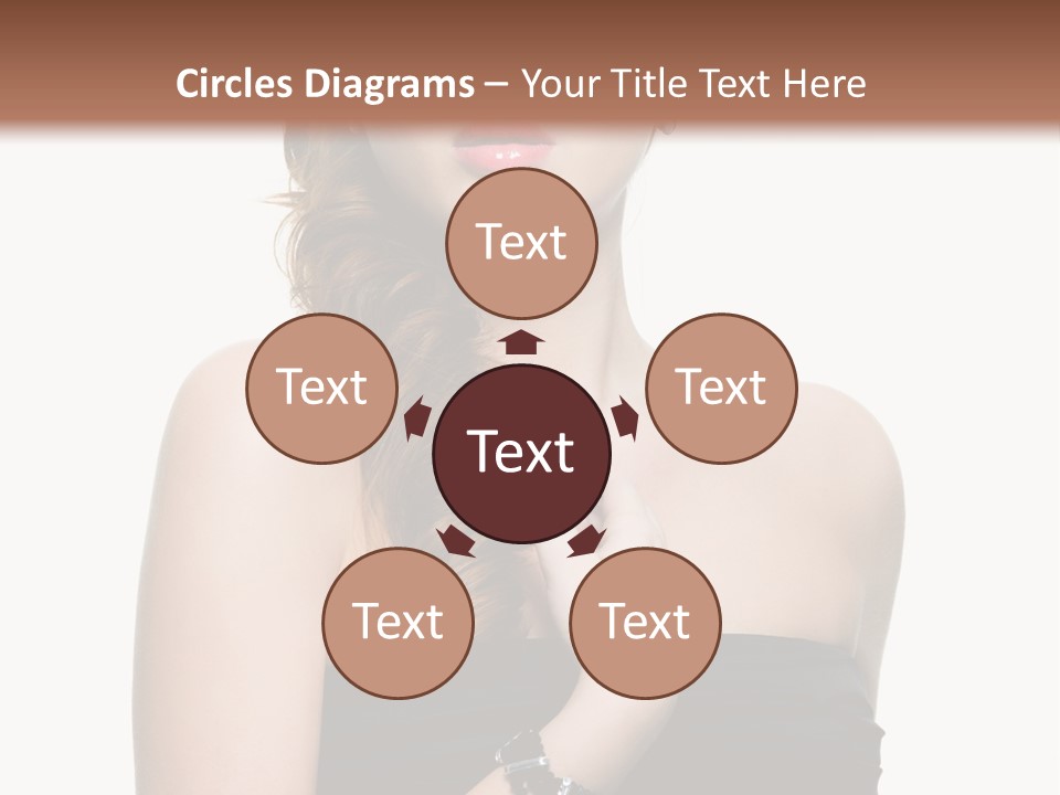 Beautiful Red Haired Woman PowerPoint Template