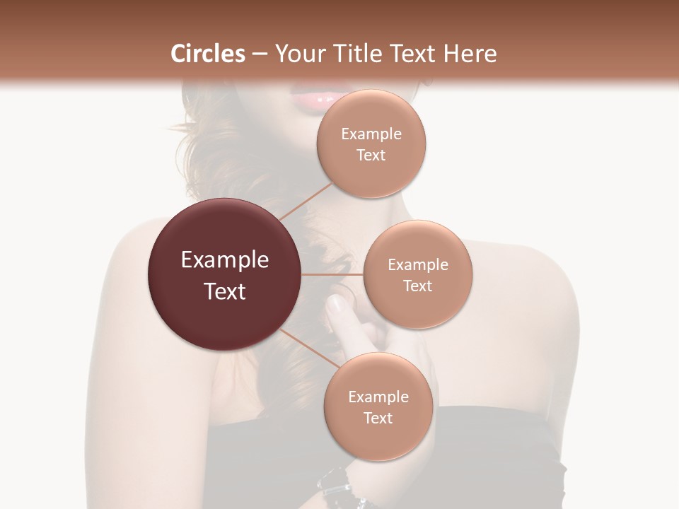 Beautiful Red Haired Woman PowerPoint Template