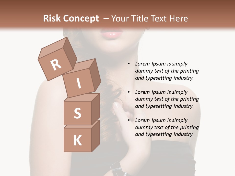 Beautiful Red Haired Woman PowerPoint Template