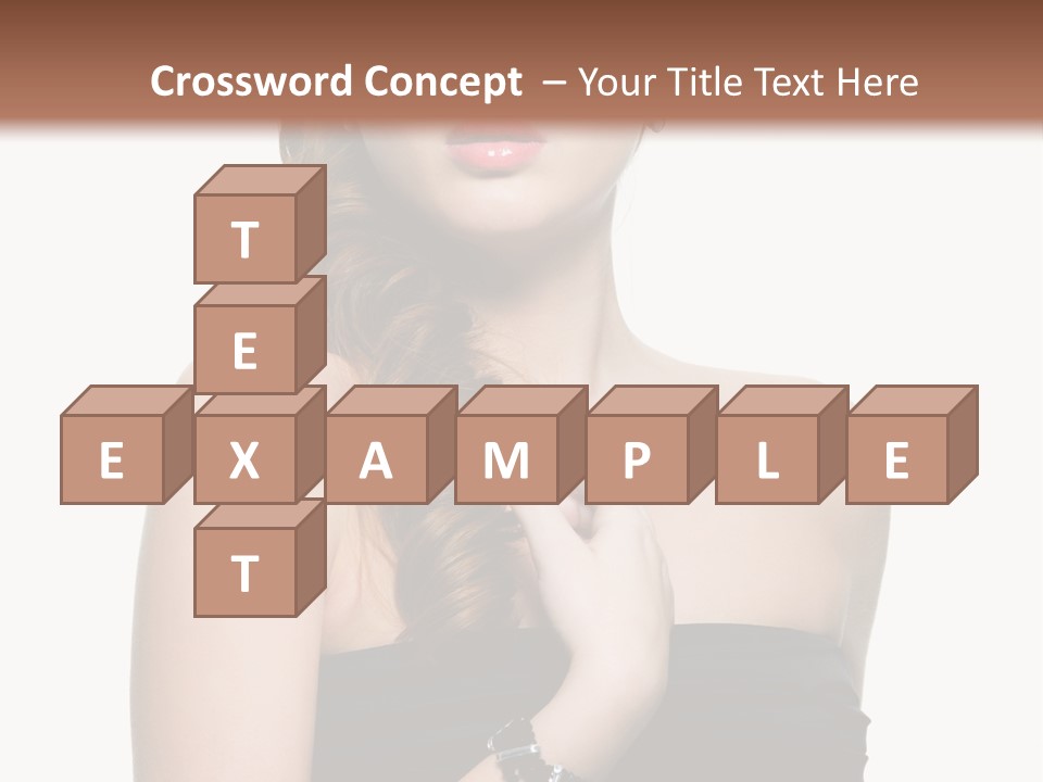 Beautiful Red Haired Woman PowerPoint Template