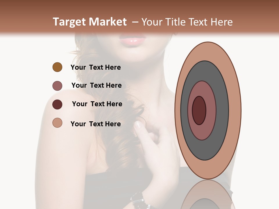 Beautiful Red Haired Woman PowerPoint Template