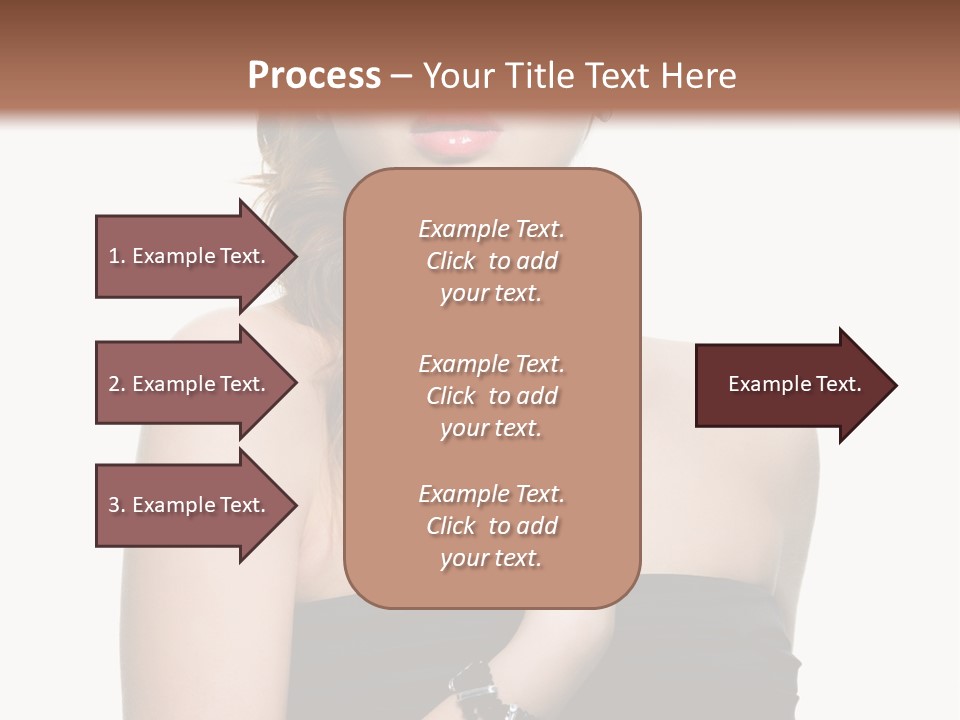 Beautiful Red Haired Woman PowerPoint Template