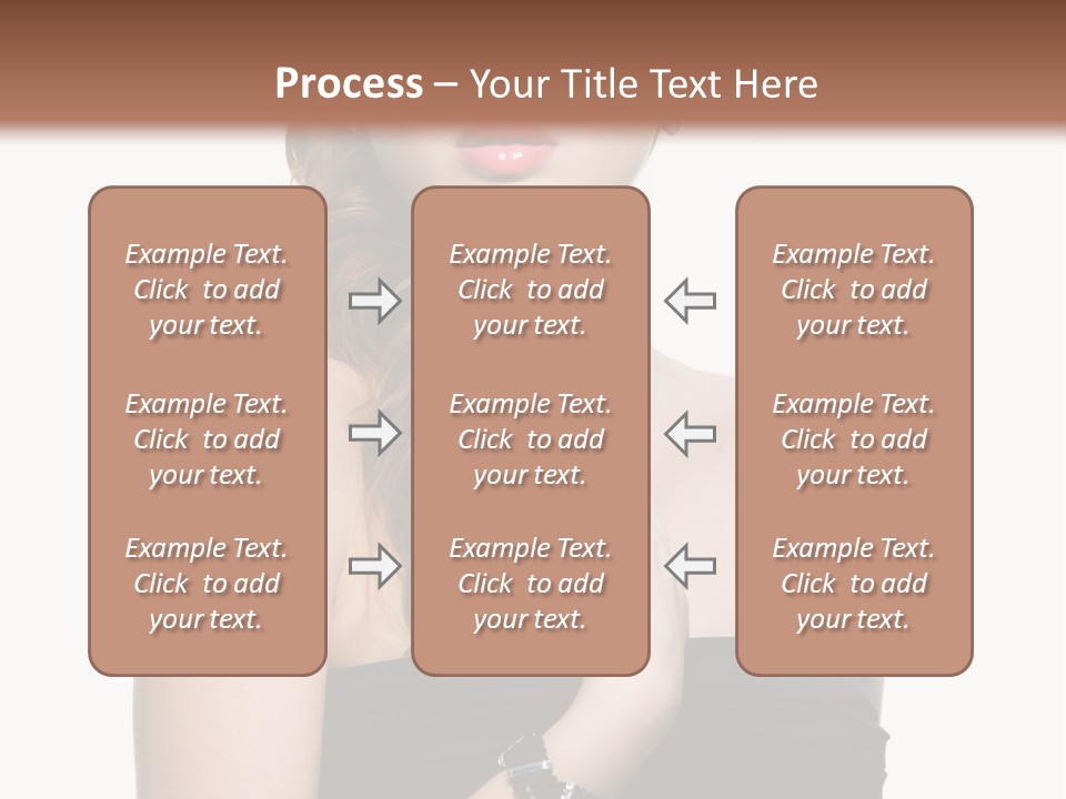 Beautiful Red Haired Woman PowerPoint Template