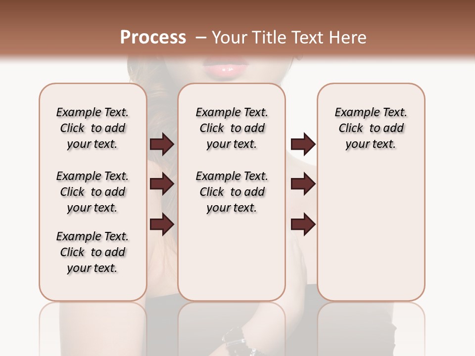 Beautiful Red Haired Woman PowerPoint Template