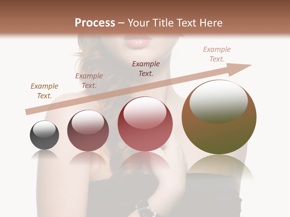 Beautiful Red Haired Woman PowerPoint Template