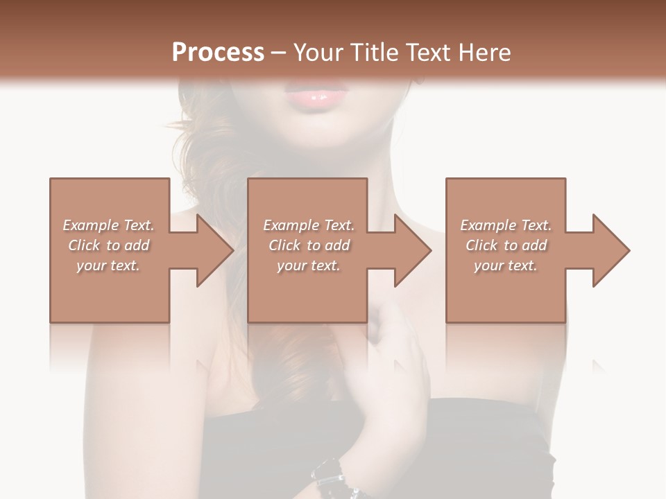 Beautiful Red Haired Woman PowerPoint Template