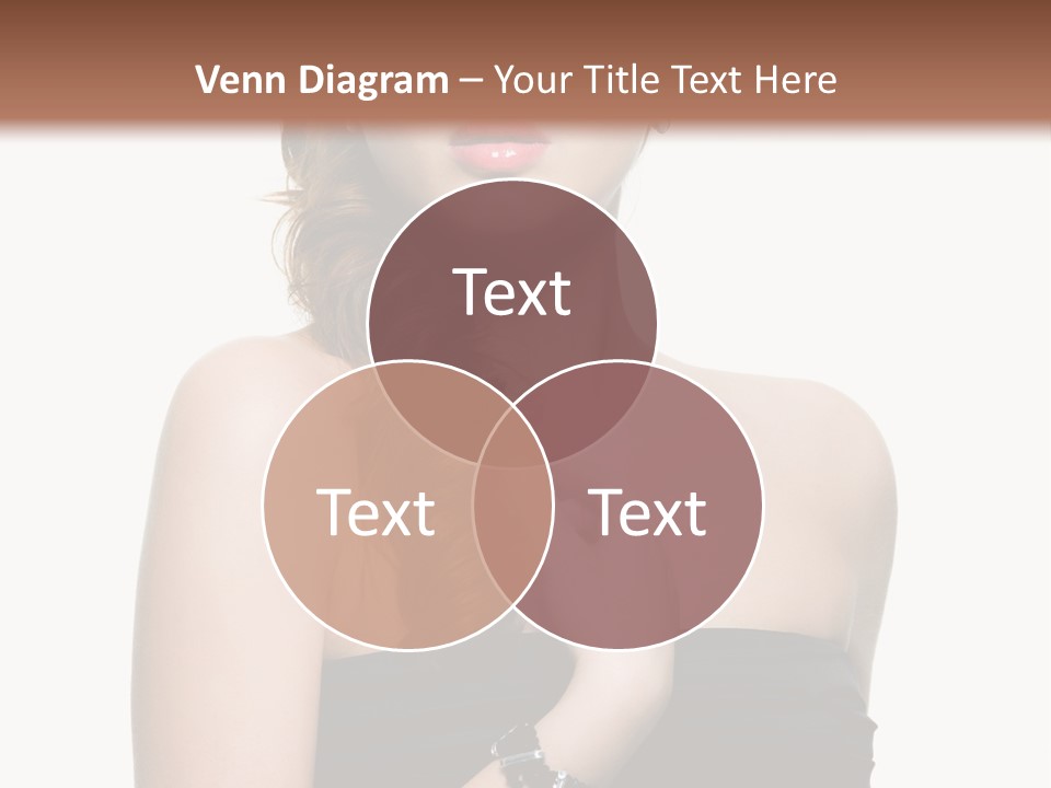 Beautiful Red Haired Woman PowerPoint Template