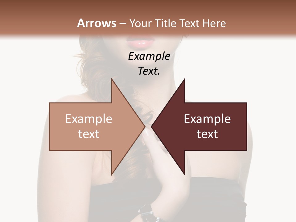 Beautiful Red Haired Woman PowerPoint Template