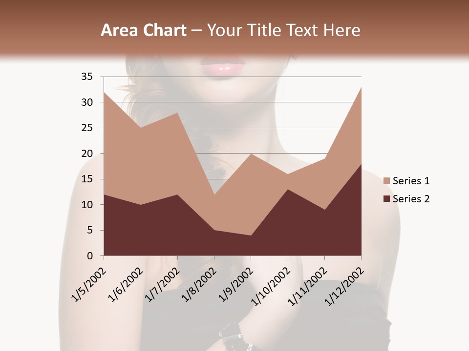 Beautiful Red Haired Woman PowerPoint Template